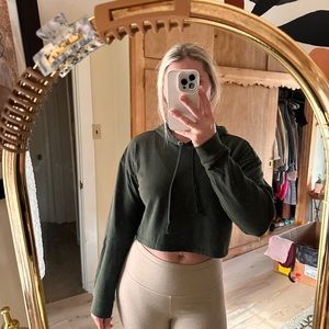 Cropped lightweight hoodie